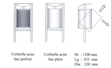 Corbeille V.S.T 35 litres